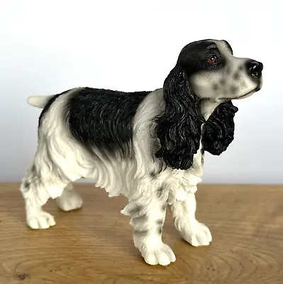 Cocker Spaniel Ornament Black & White Sculpture Figurine Leonardo Gift Boxed • £13.90