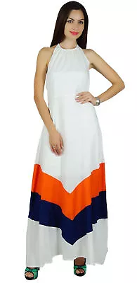 $29.69 • Buy Bimba Women Halter Neck Long Maxi Dress Chic Beach Wear Classic Summer Clothing