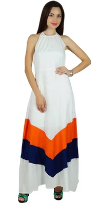 $29.69 • Buy Bimba Women Halter Neck Long Maxi Dress Chic Beach Wear Classic Summer Clothing