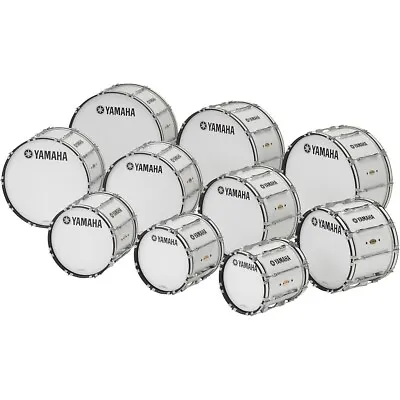 Yamaha 18  X 14  8300 Series Field-Corps Marching Bass Drum White Forest 1978781 • $458.36