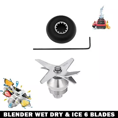 Blender Wet Dry & Ice 6 Blades Assembly & Drive Socket Kit For Vitamix Vita-Mix • $19.19