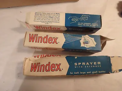 7R- 3 Vintage 1950 NOS WINDEX Sprayers (yellow) W/ Extension • $19.99