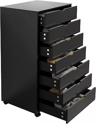 7 Drawer Dresser Drawer Chest Mobile Storage Cabinet Office Organizer On Wheels • $72.50