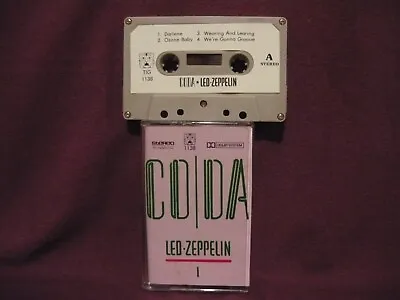 LED ZEPPELIN Coda CASSETTE TAPE Singapore 1982 TESTED We’re Gonna Groove AS NEW • $13