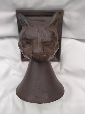 £25 • Buy CAT HEAD DOOR BELL GATE POST OUTDOOR CAST IROn .GARDEN/DOOR/PUB/SHOP/STABLE ECT.