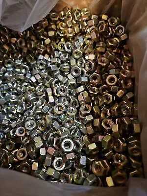 Grade 8 Finish Hex Nuts Yellow Zinc Plated  1/4 X 20 • $10.25