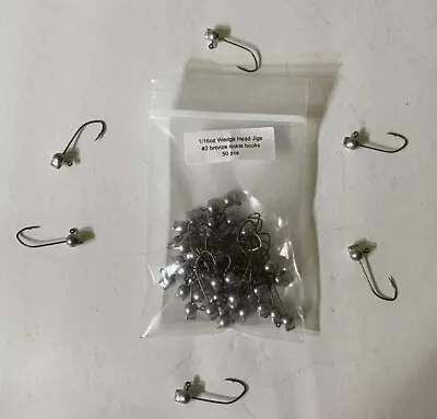 50pcs Unpainted Wedge Jig Head With No Collar Different Sizes And Hooks • $15.50