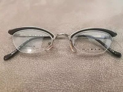 HIBIKI Japan Vintage Cat Eye Eyeglasses TITANIUM Model HK 123 Brushed Silver • $85.75