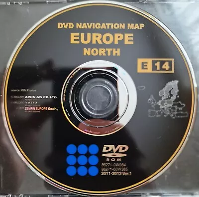 Toyota & Lexus E14 Sat Nav Disc Map Update North Europe Maps 2011-2012 • £12