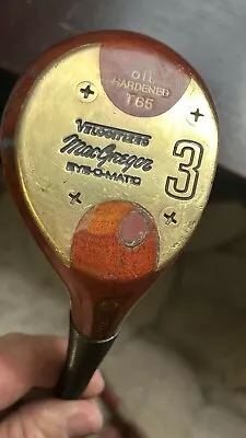 Vintage MacGregor Tourney Velocitized Persimmon 3 Wood Excellent Condition • $32