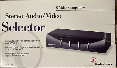Radio Shack Audio Video Selector 15-1976 4 Inputs  2 Outputs  S-Video DVD VCR TV • $10.94