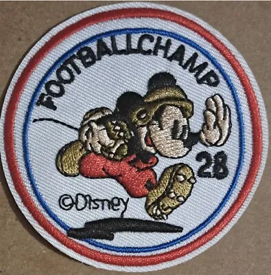 Disney Mickey Mouse Football Champ Embroidered Iron On Patch • $7