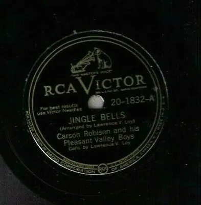 78 Rpm Jingle Bells Square Dance Calls  Lawrence V. Loy Carson Robison Christmas • $12.99