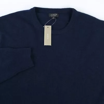 J. Crew Men’s 100% Cashmere Crew Neck Navy Blue Sweater Medium J6384 • $59.99