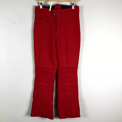 Vintage Profile Ski Pants Mens 28x30 Red Padded Wool Blend Lining Back Leg Zip • $24.73