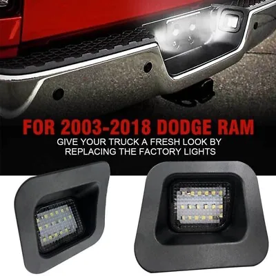 2x White LED License Plate Light For 2003-2018 Dodge Ram 1500 2500 3500 Pickup • $17.99