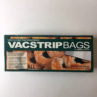 $20 • Buy Vacmaster Vacuum Packaging Vacstrip 1 Gallon Bags 11.5”x14” 25 Count New