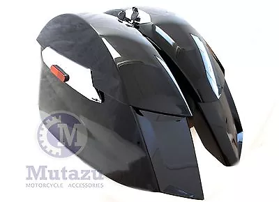 Mutazu Black Hard Saddlebags For 2010-2017 Victory Cross Country Cross Roads • $799