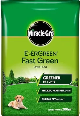 Miracle-Gro Evergreen Fast Green Lawn Food 7 Kg Bag - 200 Sq M Coverage • £17.20