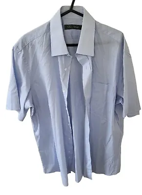 2 X M&S Mens Blue Shirts Size 15.5  Collared Formal Wear • £12.99