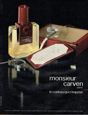 1981 Advertising 0221 Advertising Eau Toilette Monsieur Carven • $3.21