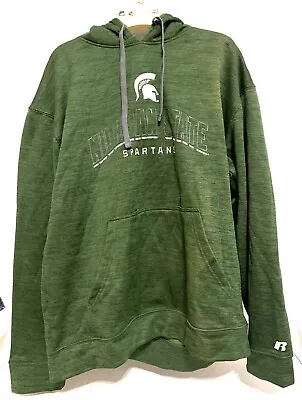 Michigan State University Spartans College Hoodie Green Russell Size Large • $25