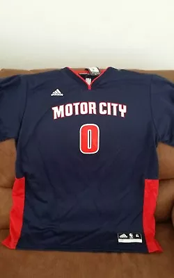 Adidas Detroit Piston Motor City Andre Drummond Nba Jersey NWT Size XL Mens • $49.99