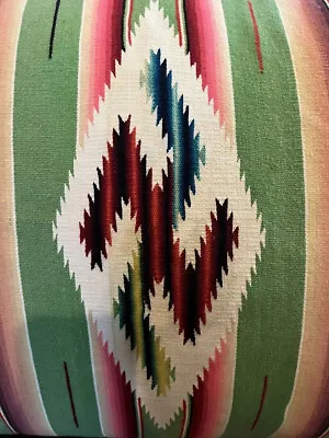 Vintage Wool Mexican Tapestry Blanket Pillow • $225