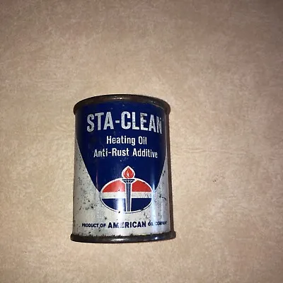 Vintage Standard Oil Sta-Clean Heating Oil Additive Can Unopened FAST SHIPPING! • $15