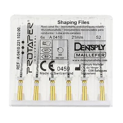 Dental Dentsply Rotary ProTaper Universal Engine NiTi Files 21 Mm S2 • $21.25