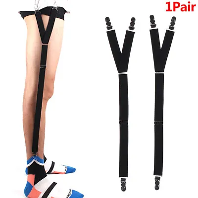 Shirt Stays Garter Belt Suspenders Elastic Shirt HolderAdjustable Sock Susp.nu • $4.23