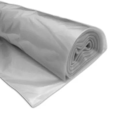 Eco TPS Temp Protective Clear Plastic Sheeting 25m X 4m Roll Vapour Dust Barrier • £14.99