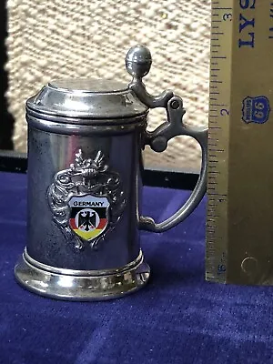 Pitcher Mug Ges. Gesch Miniature Stein Coat Of Arms Of Germany Silver Flawless • $13.99