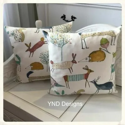 DESIGNER CUSHION COVER Make From Prestigious Textiles O My Deer Woodland Fabric • £12.99