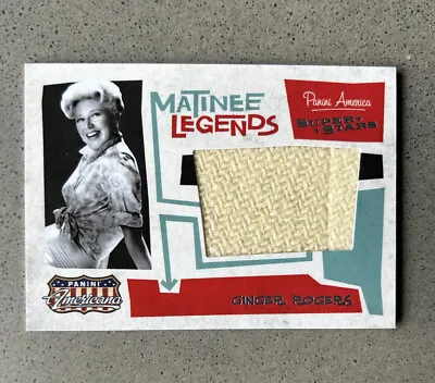 2011 Panini Americana/ Matinee Legends “Ginger Rogers” Jumbo Wardrobe 02/25 • $28