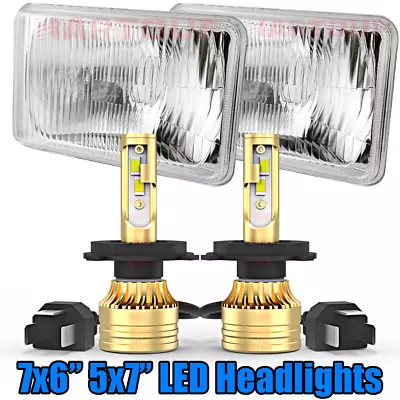 7x6  LED Headlights Rectangle Sealed Beam For Ford F 250 F 150 F 550 Super Duty • $110.66