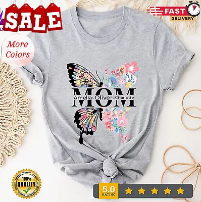 Mom Shirt Personalized Mama Shirt Custom Mom Shirt Kids Names Mom Shirt S... • $11.92