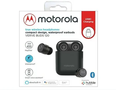 Motorola VerveBuds 120 True Wireless Bluetooth In-Ear Headphones Pods Verve Buds • $39.95