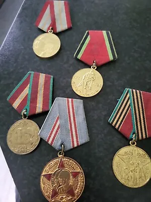 Soviet Union Jubilee Patriotic Medals And Ribbons. 5units • $27.78