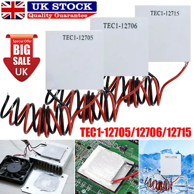 £6.76 • Buy 1-10*TEC1-12705/12706/12715 Heatsink Thermoelectric Cooling Peltier Plate Module