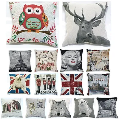 Vintage Retro Tapestry Cushion Covers Or Filled Cushions In 8 Designs • £7.99