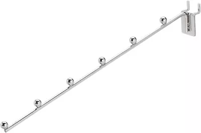 $31.97 • Buy 5 Chrome 6-Ball Waterfall  1/4  Pegboard Retail Merchandise Hooks 12 