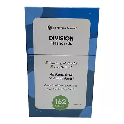 Think Tank Scholar Division 162 Flash Cards - Educational Math Practice • $8