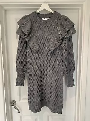 BNWT Warehouse Grey Knit Sweater Dress Size: Medium • £14.99