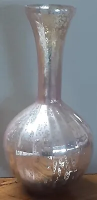 Vintage Pink Mercury Glass Vase 9 3/4  Tall  4 1/2  Wide • $19.99