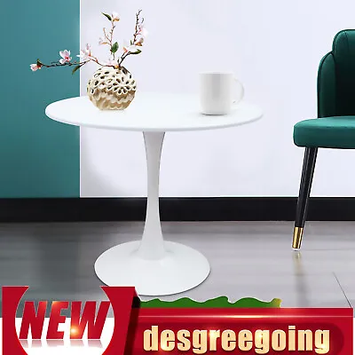 Round Tulip Pedestal Dining Table Mid-Century Modern Coffee Leisure Table White • $115.90