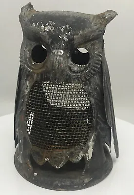 Vintage Owl Iron Metal  Lantern/candle Votive Tealight Holder • $180
