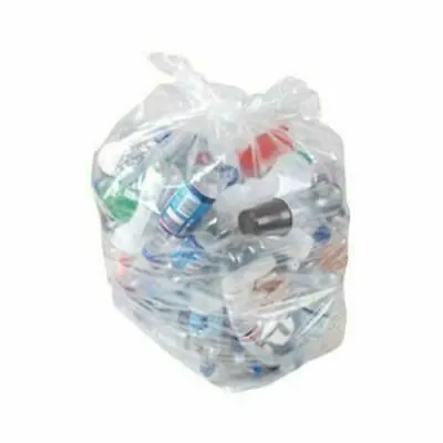 £0.99 • Buy Clear STANDARD  DUTY Refuse Sacks / Bags Strong Bin Liners Rubbish Bag