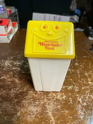 $10 • Buy VINTAGE 1975 MCDONALDLAND WASTEBASKET BANK TRASH CAN TOY McDonald's