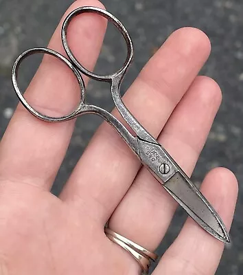 Antique - Vintage Early Curved Trimming Scissors Sewing G & S Welkut Shears 30s • $25